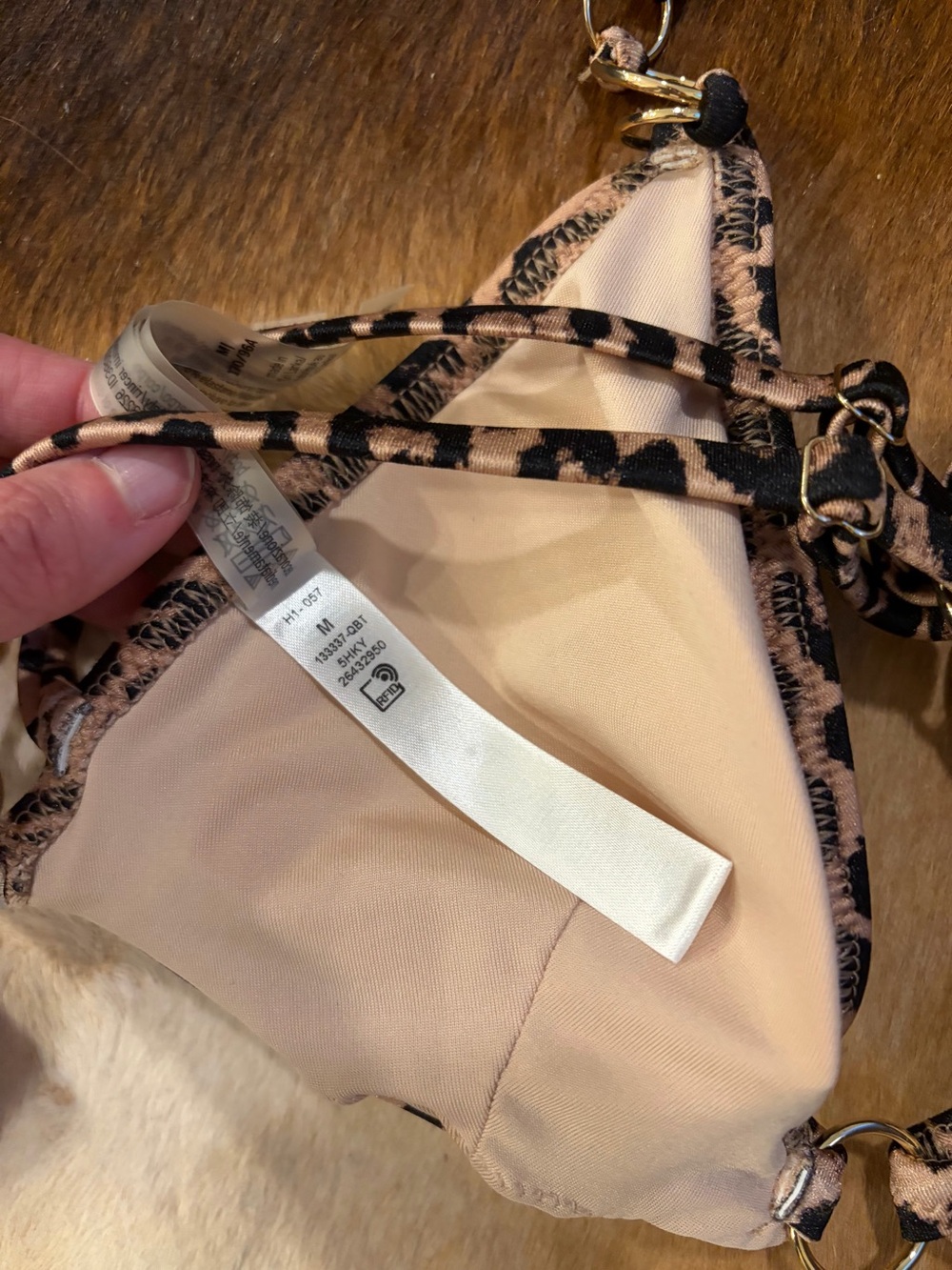 Victoria's Secret Fully Adjustable Leopard / Cheetah Print Triangle Bikini Top - Picture 3 of 3